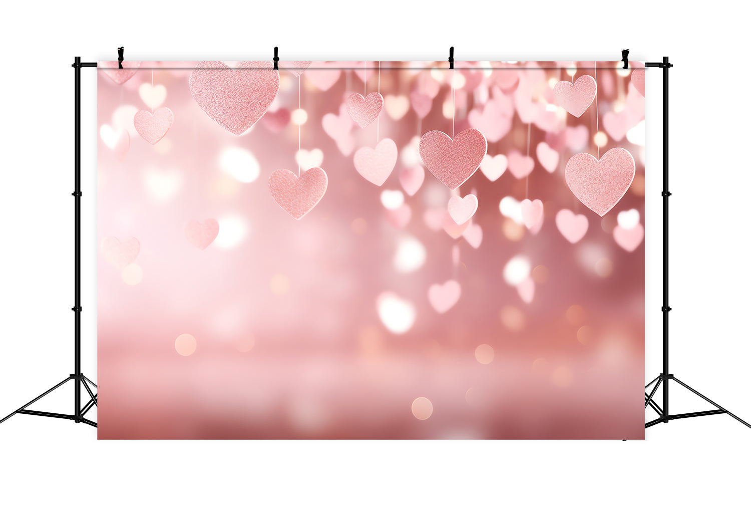 Valentine's Day Backdrop Pink Heart Sparkle Glow Backdrop BRP1-81