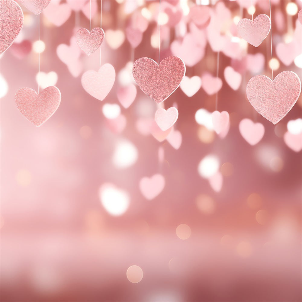 Valentine's Day Backdrop Pink Heart Sparkle Glow Backdrop BRP1-81