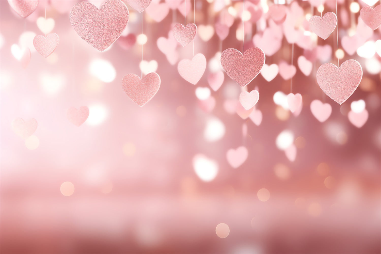 Valentine's Day Backdrop Pink Heart Sparkle Glow Backdrop BRP1-81