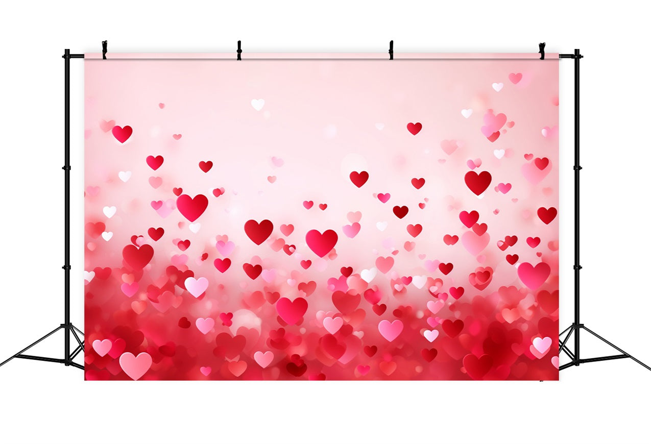 Valentine Backdrop Photography Glittering Red Hearts Backdrop BRP1-83