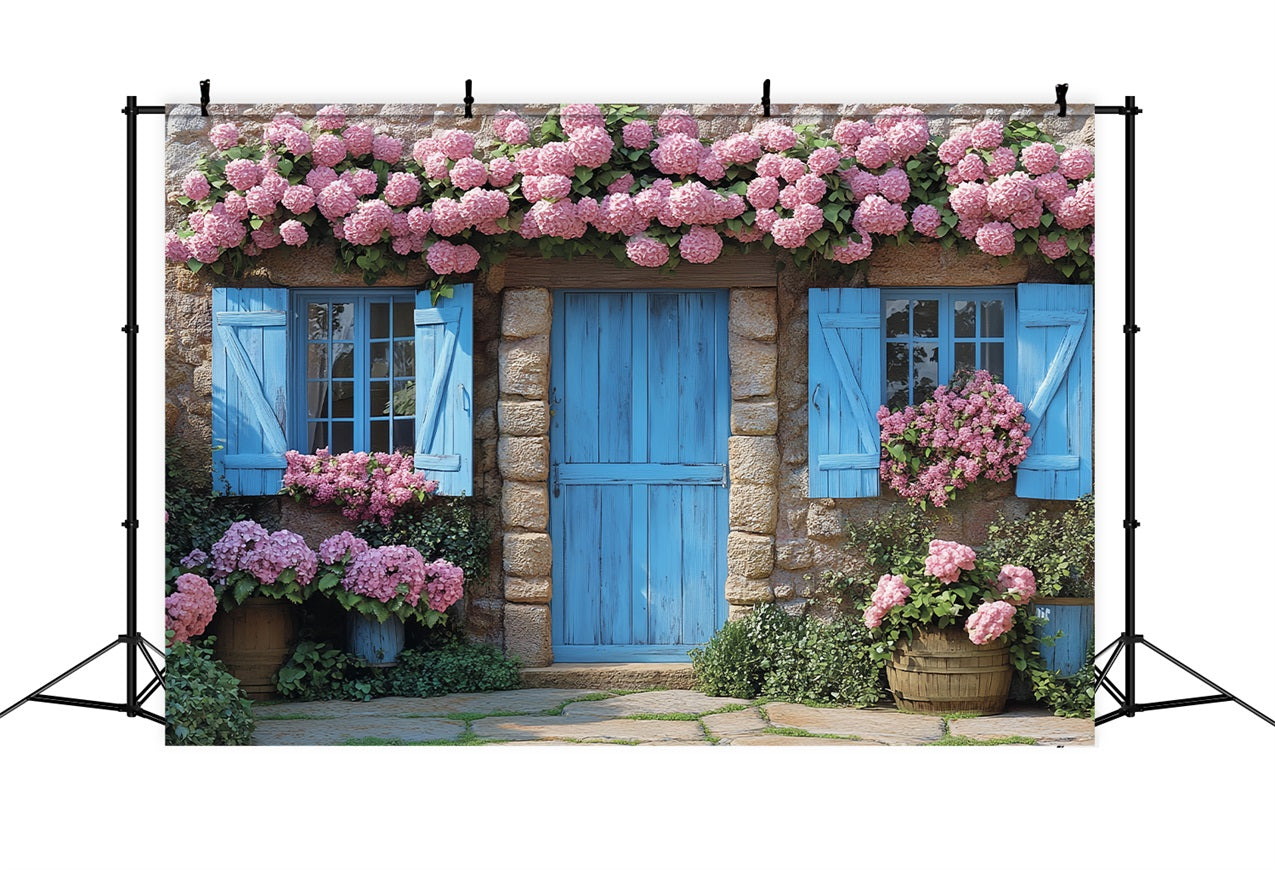 Backdrop Spring Vintage Floral Cottage Wooden Door Backdrop BRP1-9