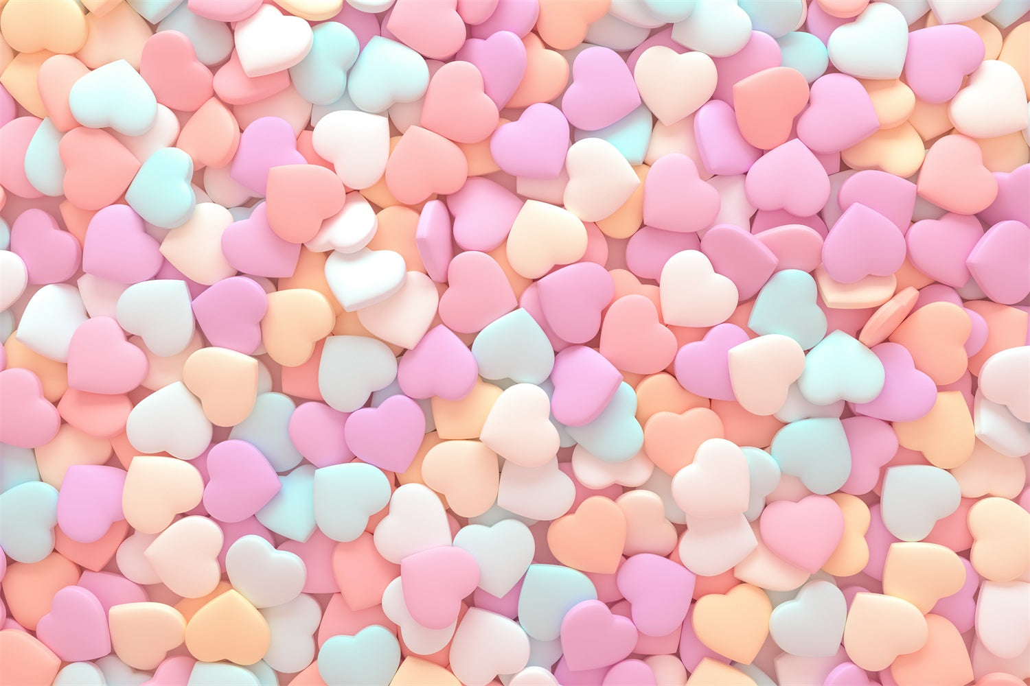 Valentine Backdrop Colorful Pastel Heart Festive Backdrop BRP1-97