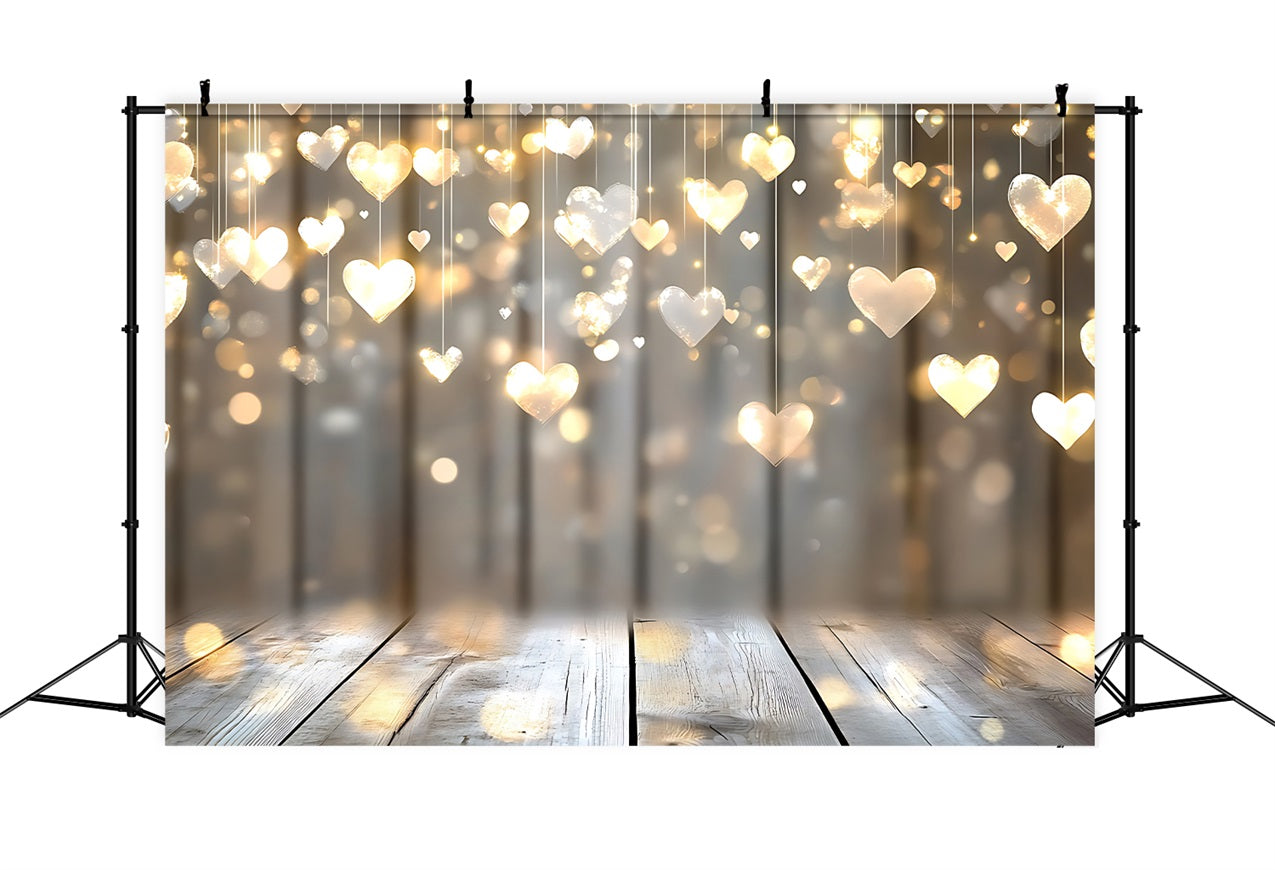 Valentine Photography Backdrop Soft Glow Golden Heart Backdrop BRP1-98