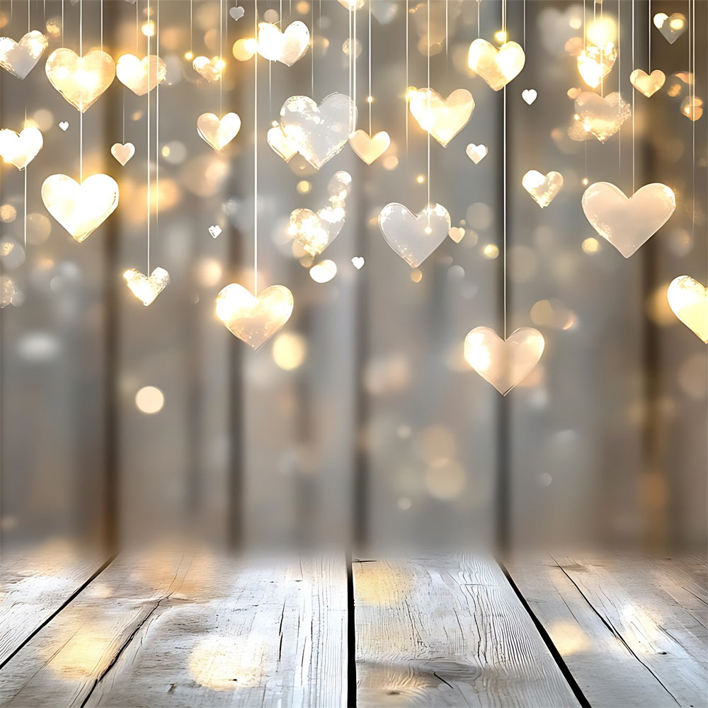 Valentine Photography Backdrop Soft Glow Golden Heart Backdrop BRP1-98