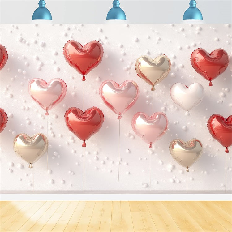 Valentine's Photo Backdrop Festive Heart Balloon Wall Backdrop BRP1-99