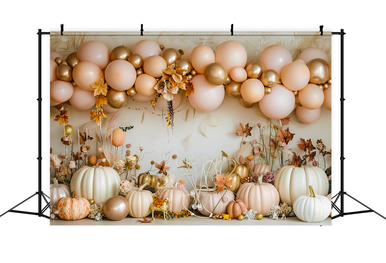 Elegant Balloons Pumpkin Harvest Boho Backdrop BRP10-106