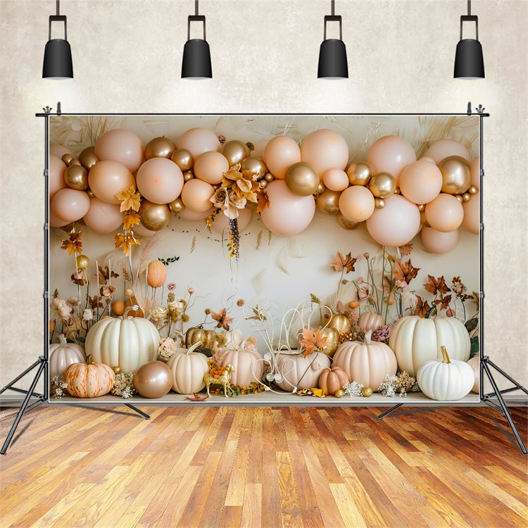 Elegant Balloons Pumpkin Harvest Boho Backdrop BRP10-106