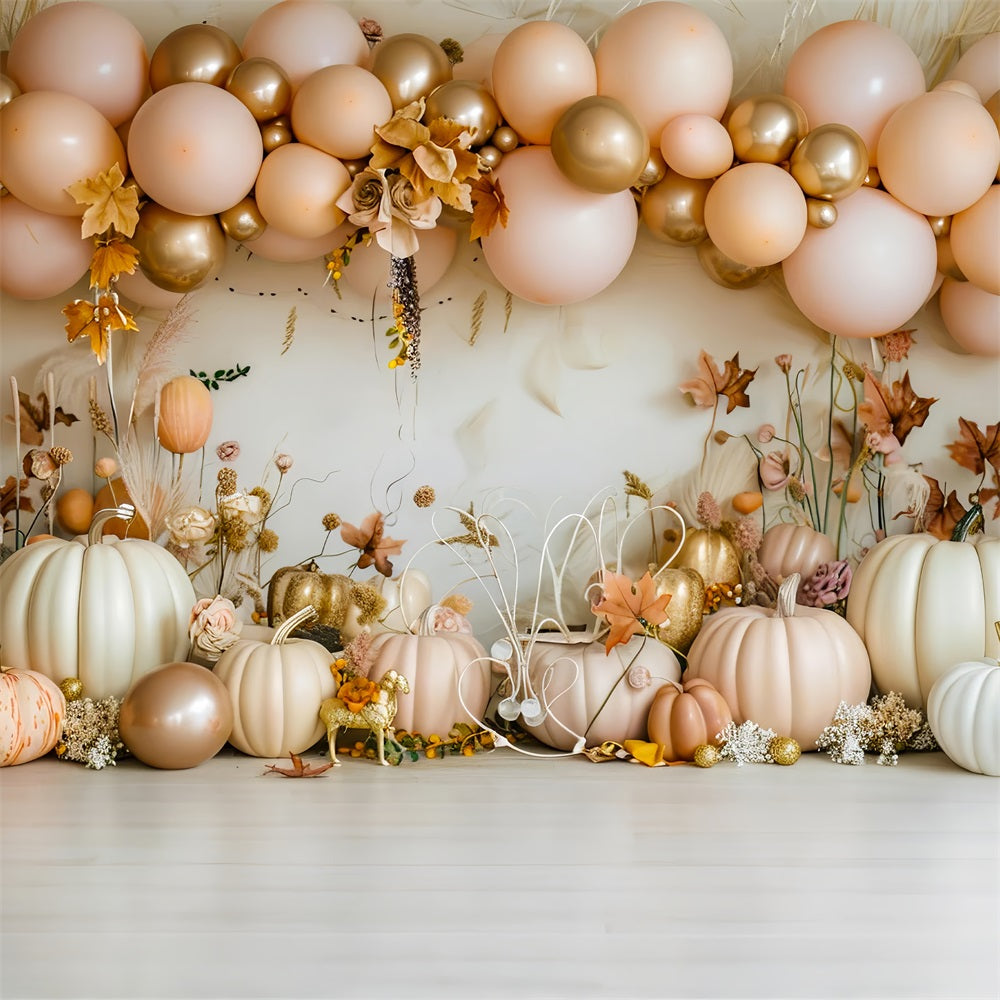 Elegant Balloons Pumpkin Harvest Boho Backdrop BRP10-106