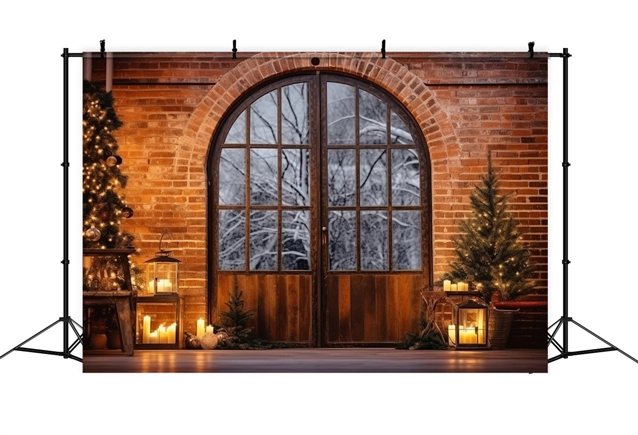 Christmas Backdrop Ideas Warm Entrance Glow Backdrop BRP10-135