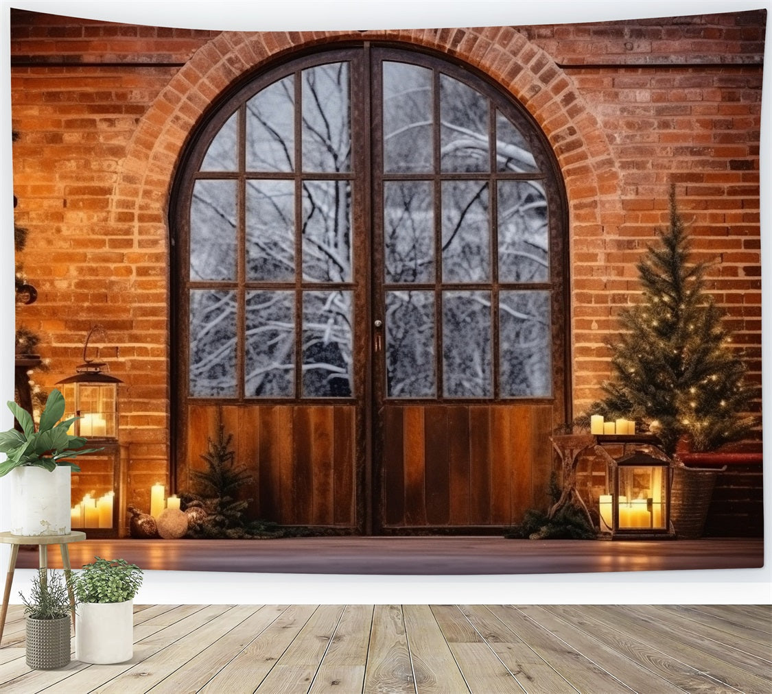 Christmas Backdrop Ideas Warm Entrance Glow Backdrop BRP10-135