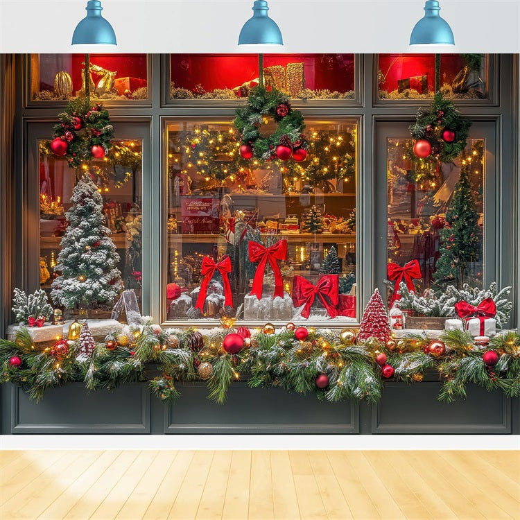 Photo Backdrops Christmas Window Display Backdrop BRP10-149