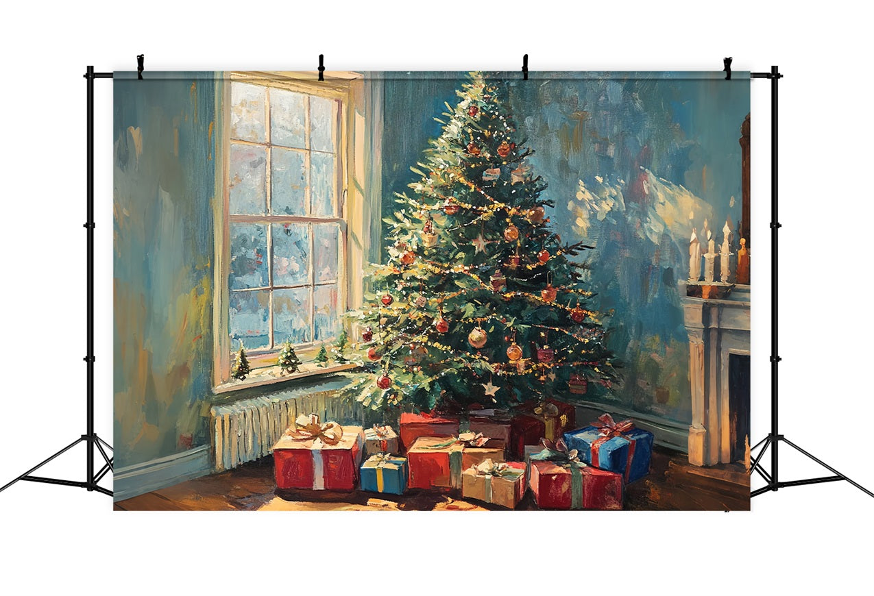 Backdrop For Christmas Tree Decor Backdrop BRP10-158