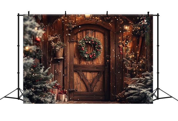 Winter Christmas Backdrop Door Decorations Backdrop BRP10-160