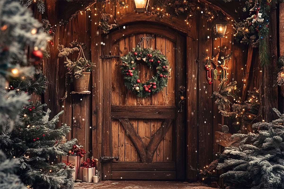 Winter Christmas Backdrop Door Decorations Backdrop BRP10-160