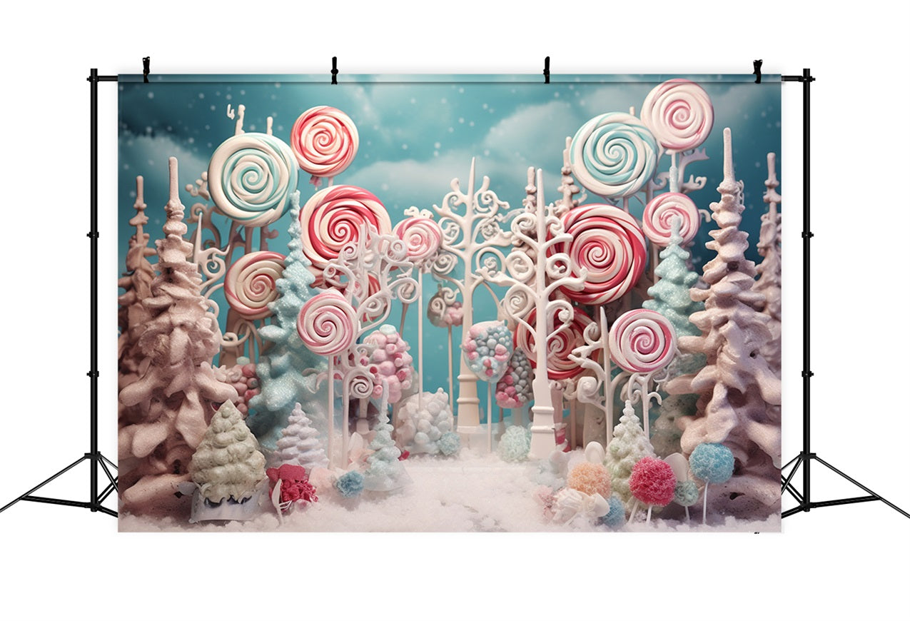 Winter Sweet Wonderland Snowy Candy Backdrop BRP10-17