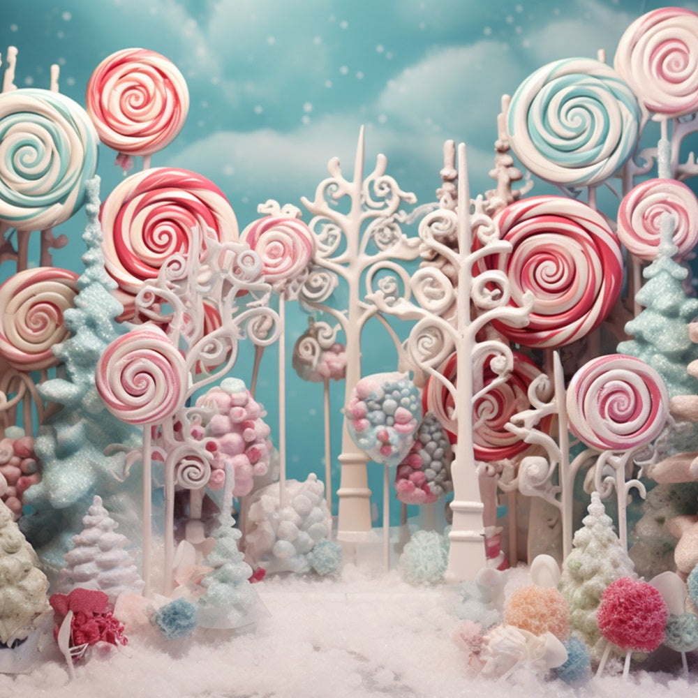 Winter Sweet Wonderland Snowy Candy Backdrop BRP10-17