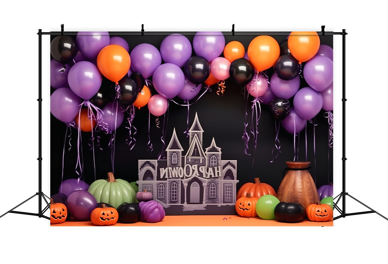 Backdrop Halloween Whimsical Halloween Celebration Scene Backdrop BRP10-175