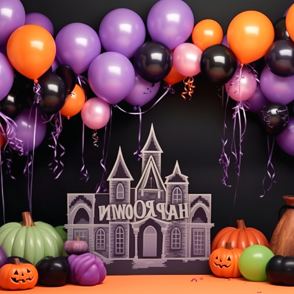 Backdrop Halloween Whimsical Halloween Celebration Scene Backdrop BRP10-175