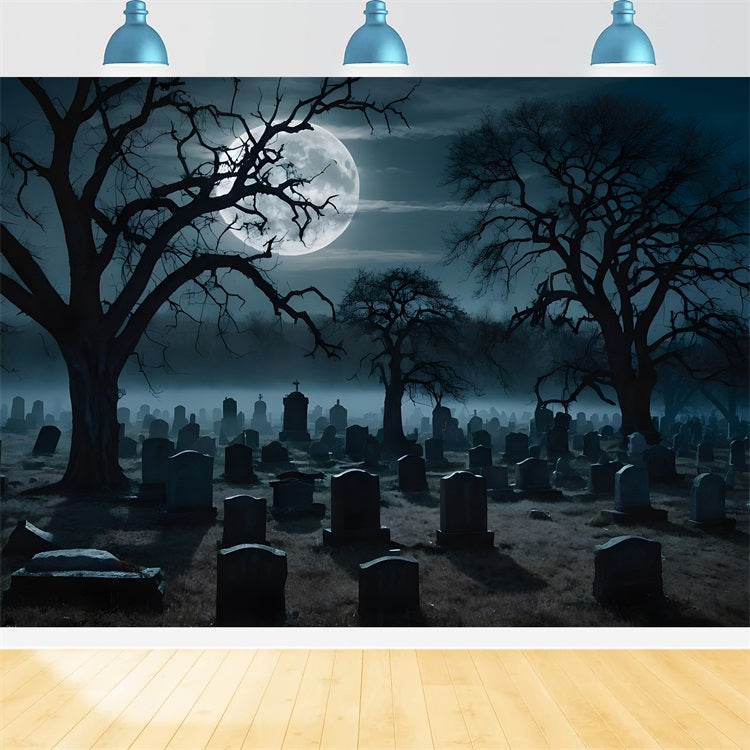 Halloween Photography Backdrops Creepy Graveyard Backdrop BRP10-186