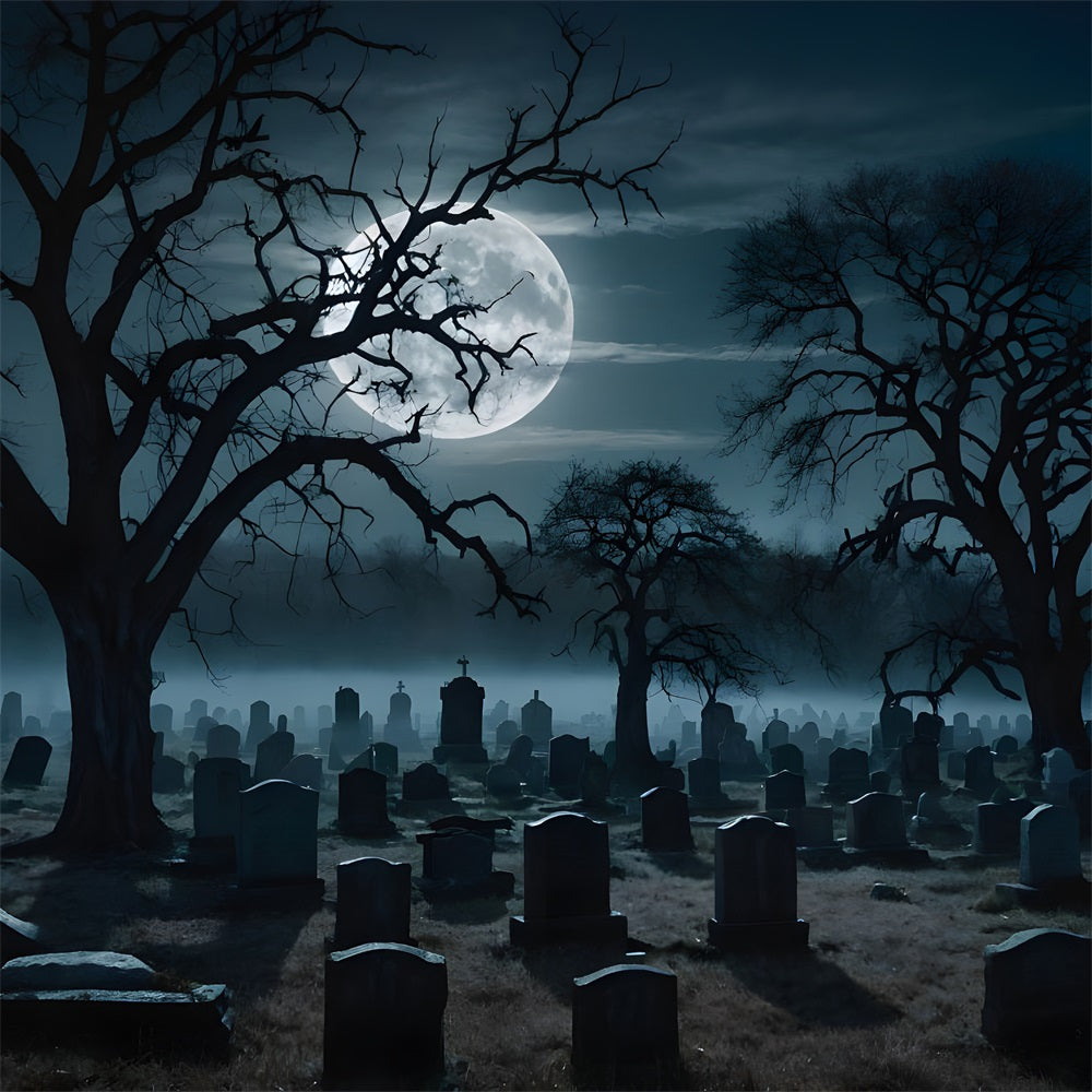 Halloween Photography Backdrops Creepy Graveyard Backdrop BRP10-186