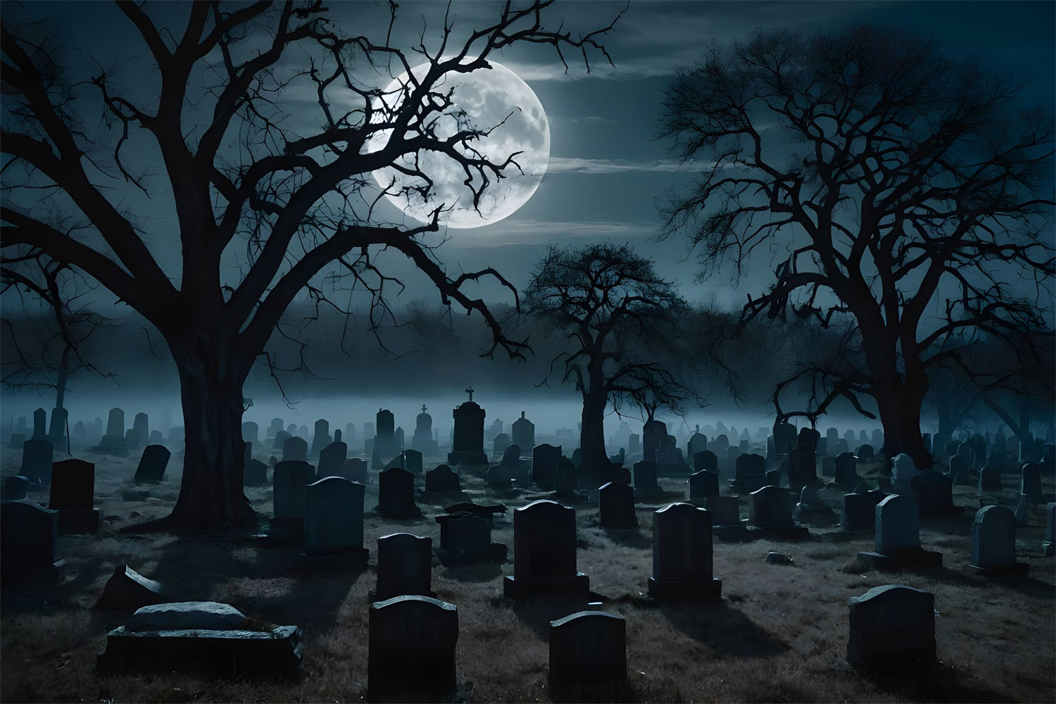 Halloween Photography Backdrops Creepy Graveyard Backdrop BRP10-186