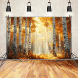 Fall Photography Backdrops Sunbeams Through Birch Backdrop BRP10-240