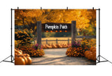 Fall Theme Background Flowers Pumpkin Patch Backdrop BRP10-244