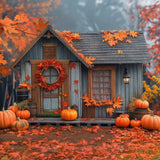 Fall Backdrop Photography Little Cabin Autumn Forest Backdrop BRP10-248