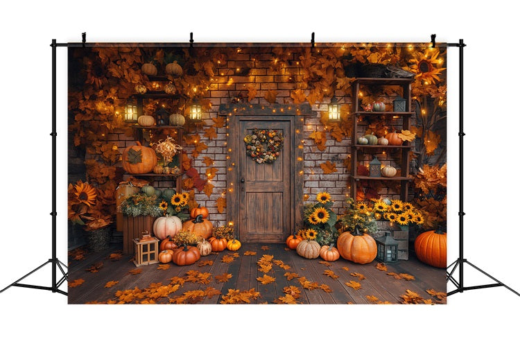 Fall Pictures Harvest Vibes Rustic Door Entrance Backdrop BRP10-249