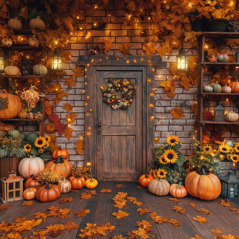 Fall Pictures Harvest Vibes Rustic Door Entrance Backdrop BRP10-249