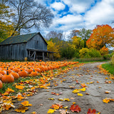 Autumn Background Rustic Farmhouse Pumpkin Patch Backdrop BRP10-250