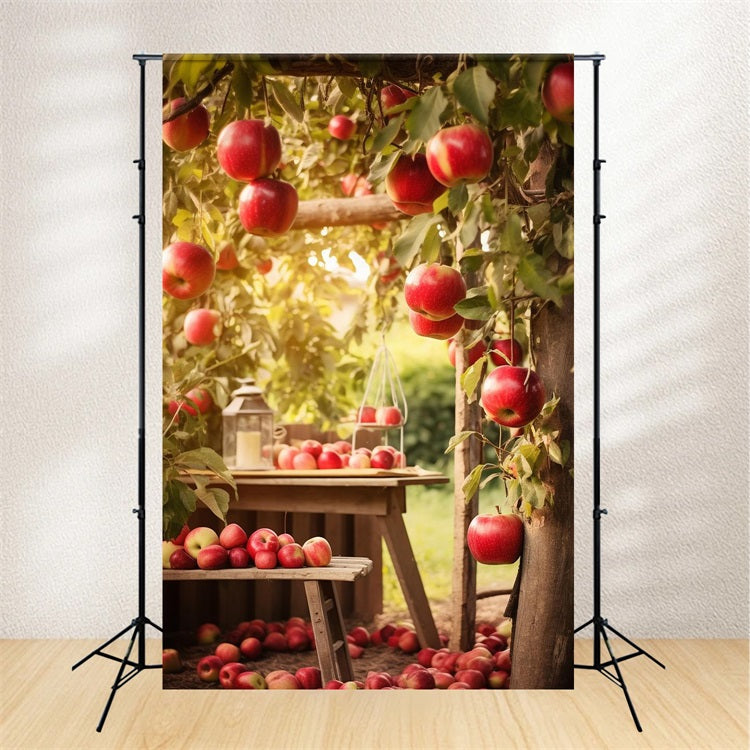 Fall Harvest Backdrop Orchard Apples Scene Backdrop BRP10-267