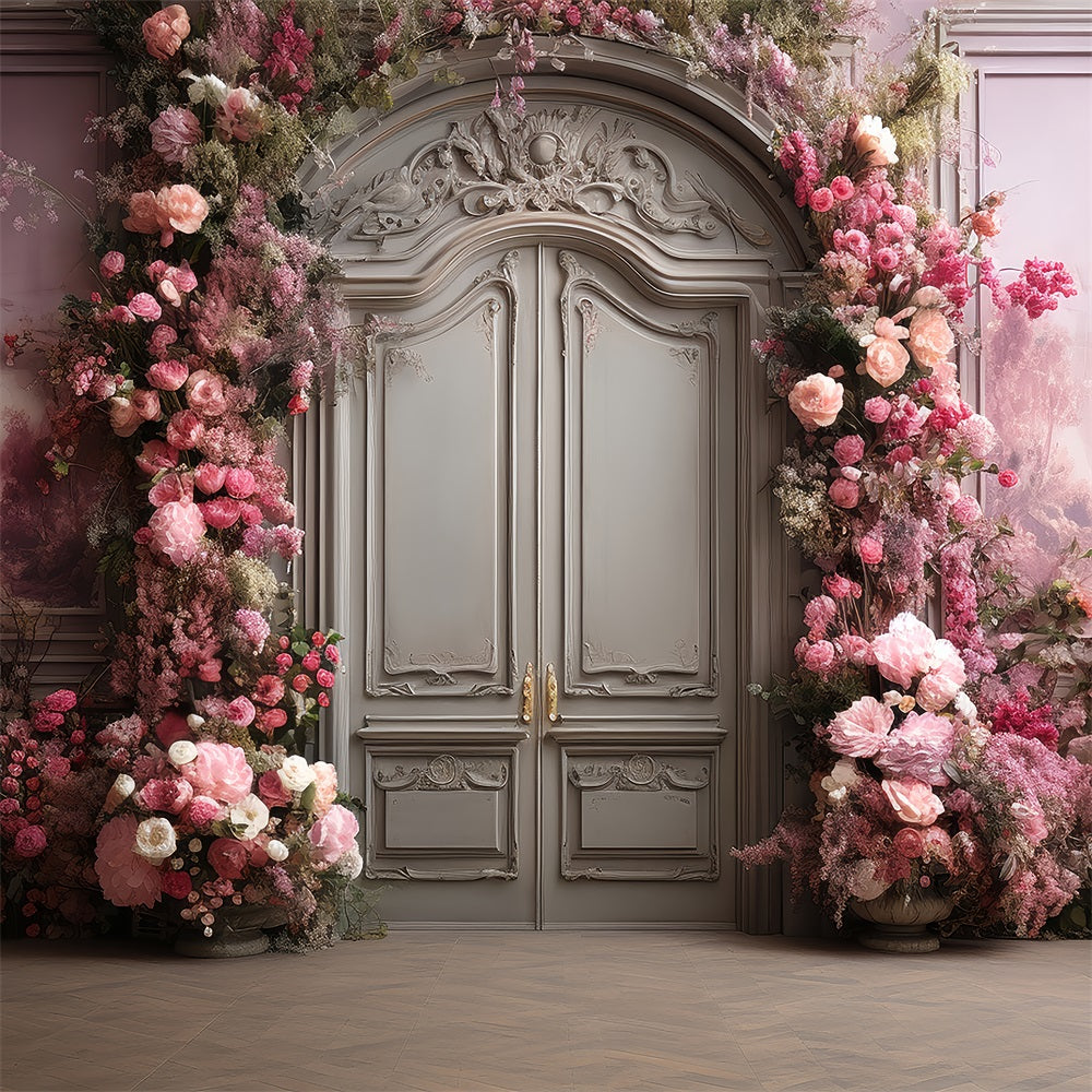 Retro Photography Backdrops Pink Floral Decor Backdrop BRP10-284