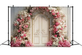 Arch Wall Photo Backdrop Flower White Doors Backdrop BRP10-285