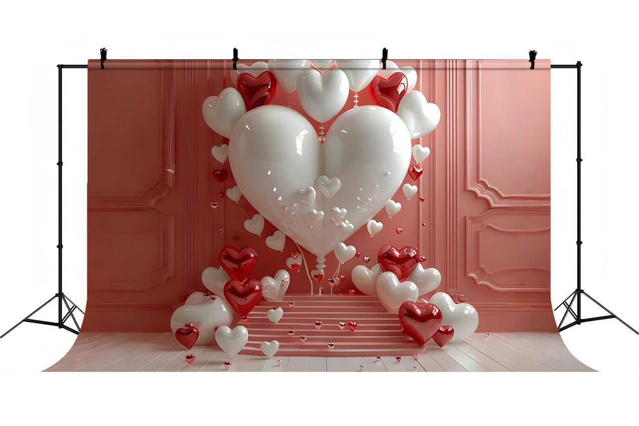 Retro Theme Backdrop Heart Balloon Backdrop BRP10-286