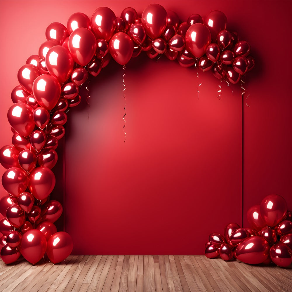 Retro Wall Photography Backdrop Red Balloon Arch Backdrop BRP10-289