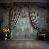 Retro Wall Backdrops Blue Gray Backdrop BRP10-293