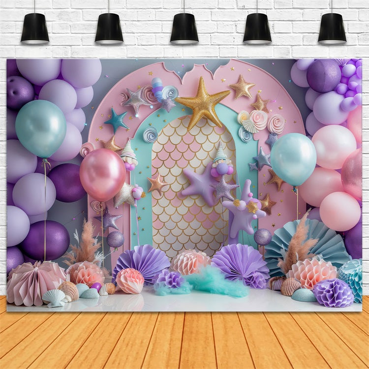 Birthday Backdrops Celebration Stars Balloon Backdrop BRP10-303