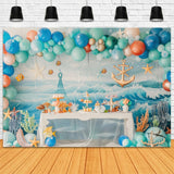 Birthday Backdrop Nautical Anchor Ocean-Themed Backdrop BRP10-307