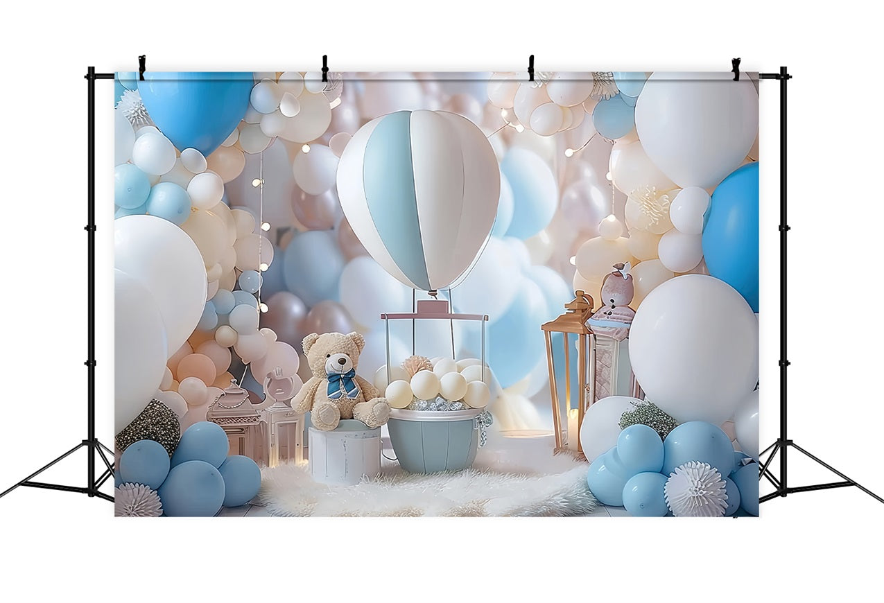 Backdrop For Birthday Balloons Teddy Bear Backdrop BRP10-312