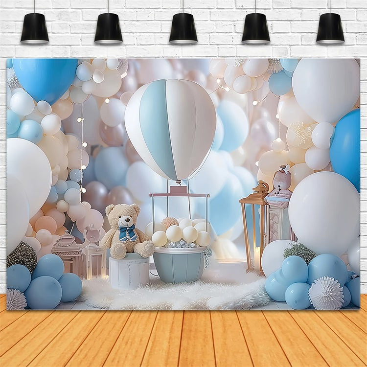 Backdrop For Birthday Balloons Teddy Bear Backdrop BRP10-312