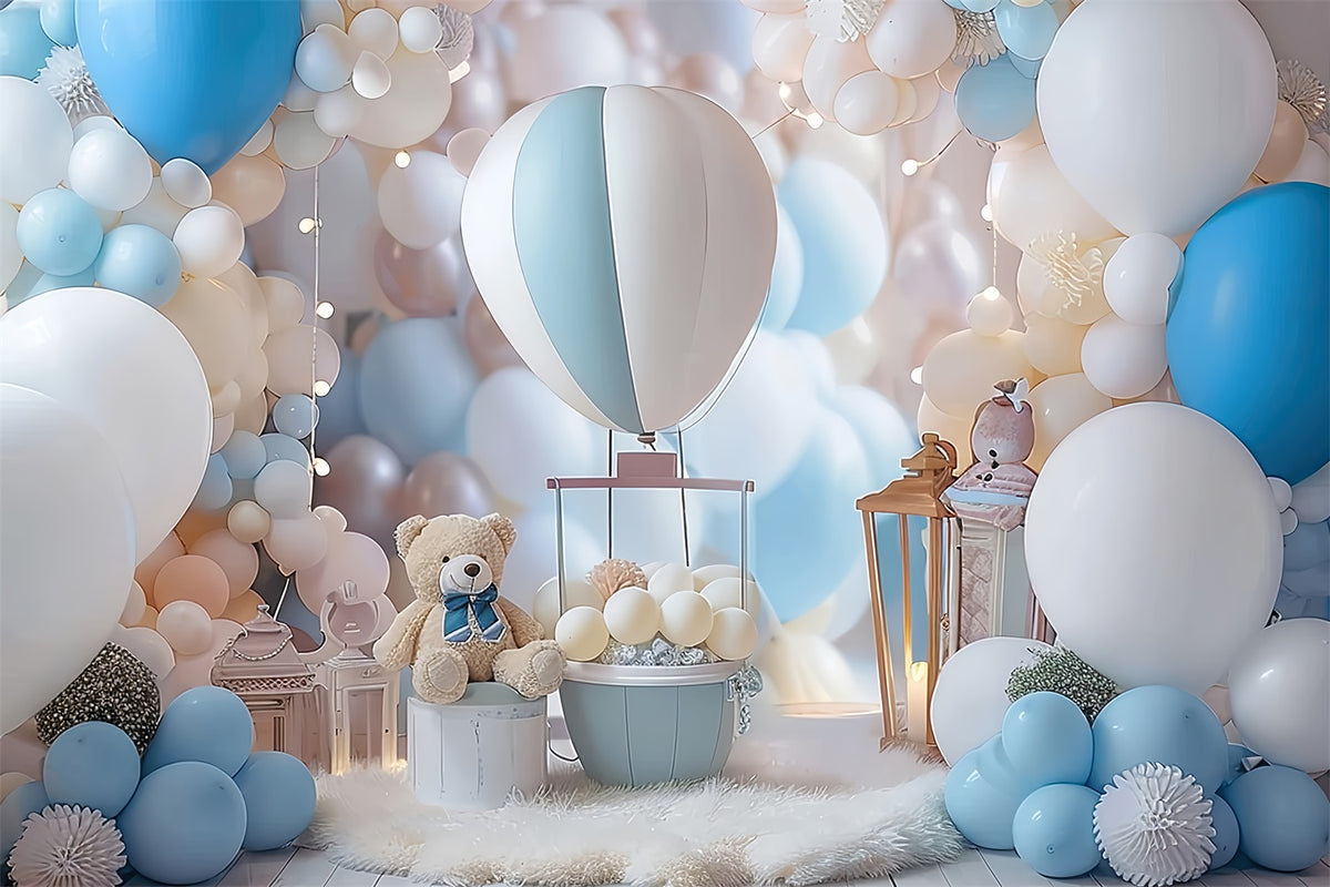 Backdrop For Birthday Balloons Teddy Bear Backdrop BRP10-312