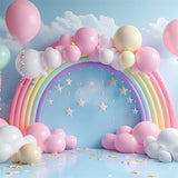 Birthday Backdrop Rainbow Arch Balloons Backdrop BRP10-313