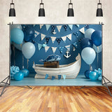 Backdrops For Birthdays Party Nautical Boat Whale Backdrop BRP10-314