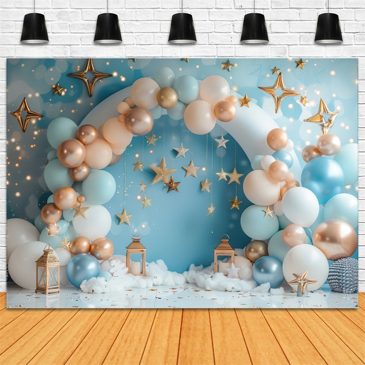 Birthday Backdrop Ideas Star Balloon Arch Backdrop BRP10-316