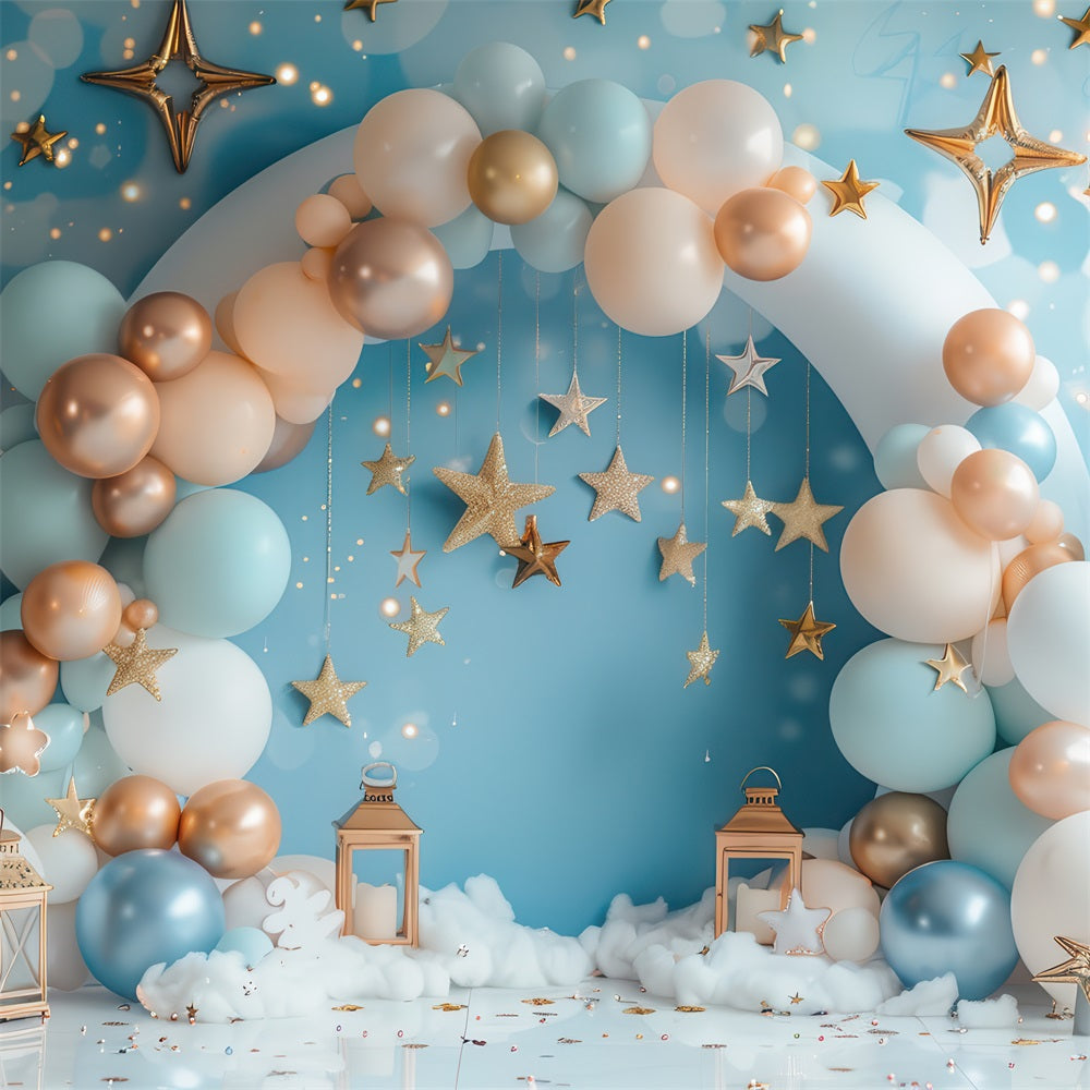 Birthday Backdrop Ideas Star Balloon Arch Backdrop BRP10-316