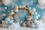 Backdrop Birthday Moon Stars Teddy Bear Backdrop BRP10-317