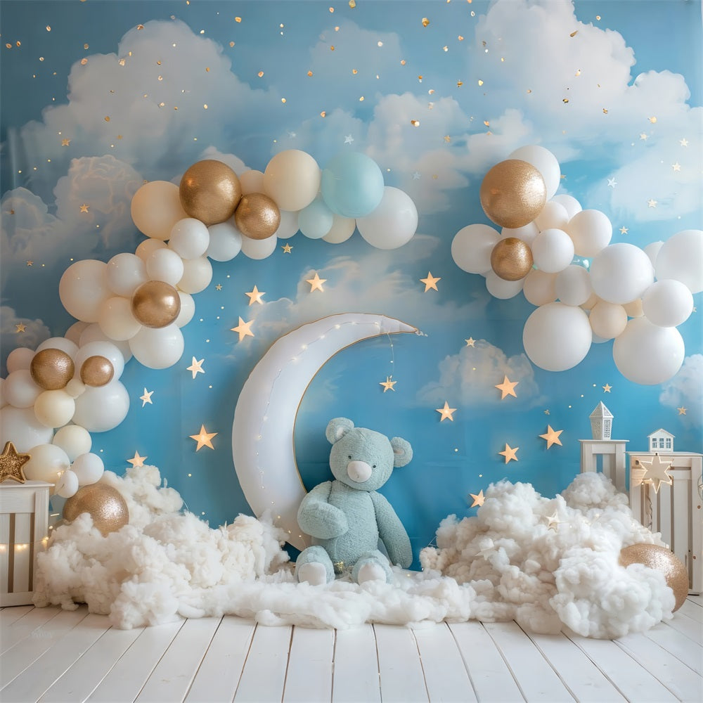 Birthday Backdrop Night Sky Moon Kids Backdrop BRP10-318