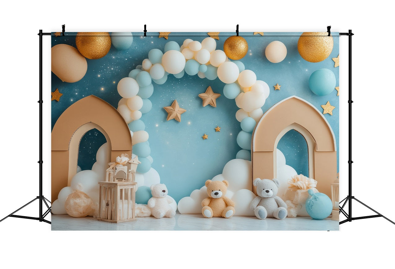 Happy Birthday Backdrops Teddy Bear Wonderland Backdrop BRP10-322