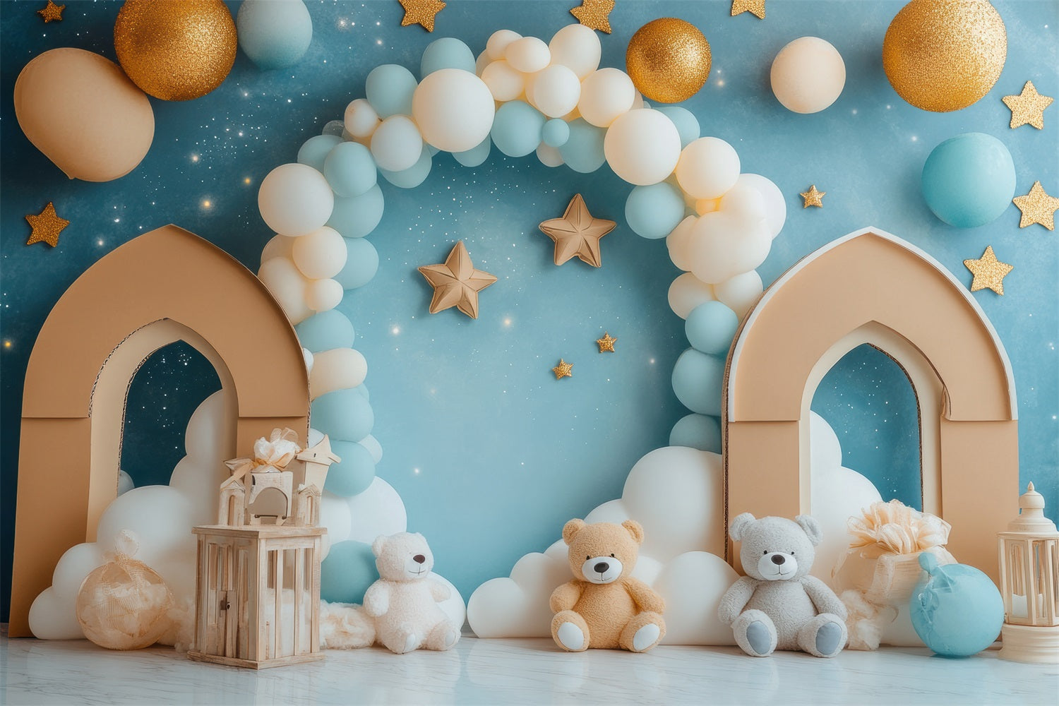 Happy Birthday Backdrops Teddy Bear Wonderland Backdrop BRP10-322